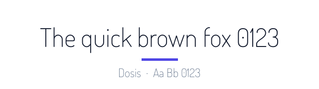 پیش‌نمایش فونت Dosis
