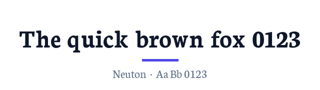 پیش‌نمایش فونت Neuton