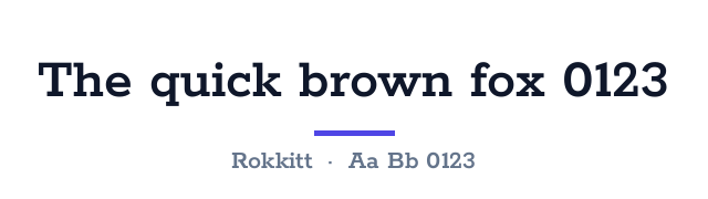 پیش‌نمایش فونت Rokkitt