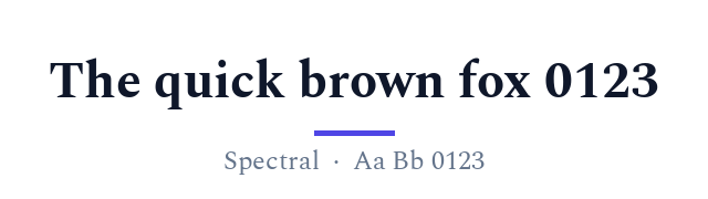 پیش‌نمایش فونت Spectral